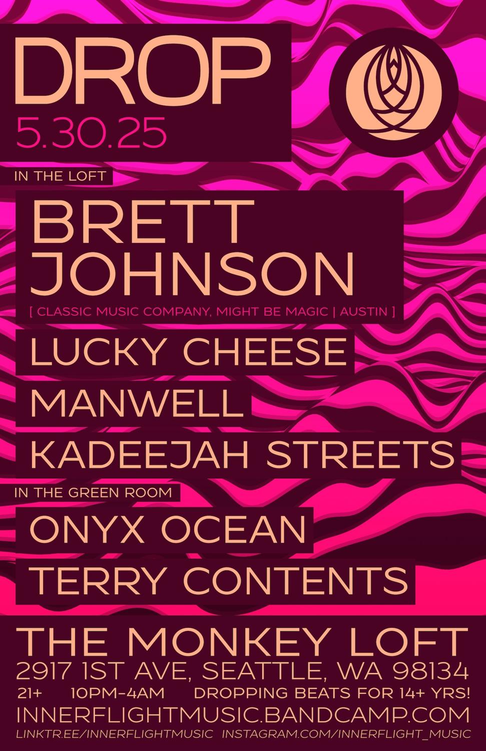 Innerflight Pres: Drop Feat. Brett Johnson +Manwell +Lucky Cheese +Onyx Ocean +Terry Contents