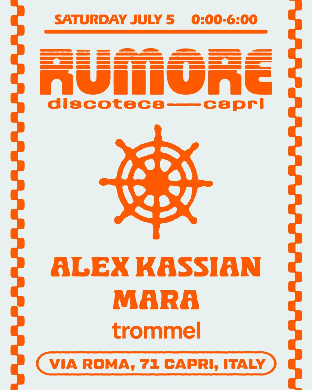 Rumore Season 25 Party N. 18 W/ Alex Kassian & Mara