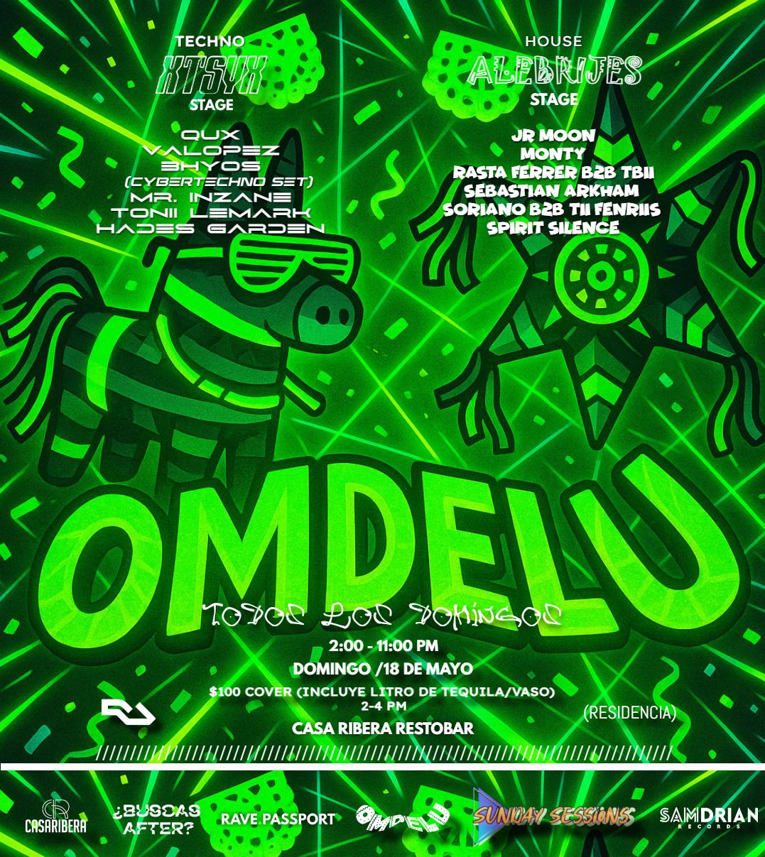 Omdelu / Todos Los Domingos / 18 De Mayo / Casa Ribera / Techno-House