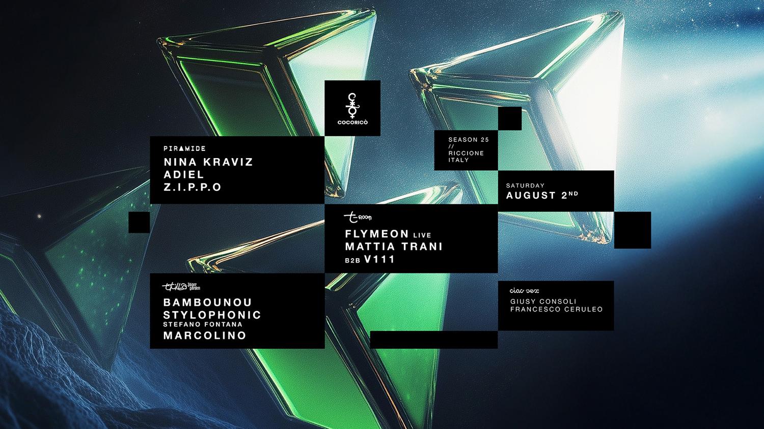 Nina Kraviz, Adiel, Bambounou, Flymeon