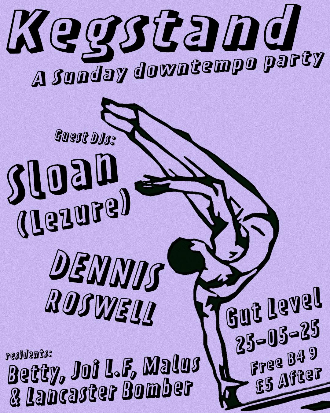 Kegstand - Sloan, Betty, Dennis Roswell B2B Joi L.F, Lancaster Bomber, Malus