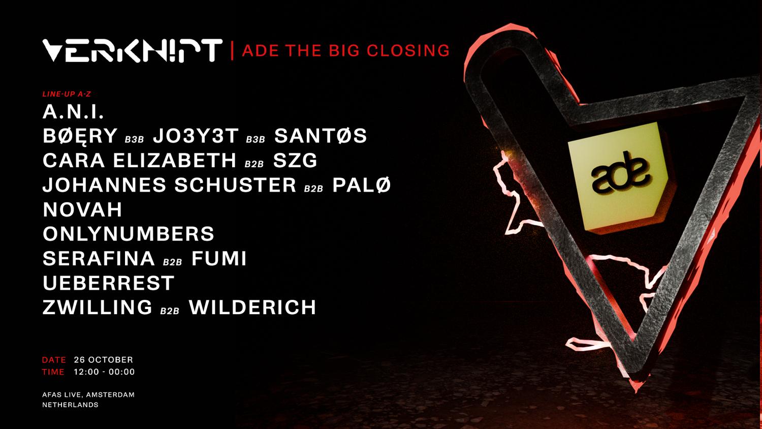 Verknipt Ade 2025 - The Big Closing - 26 October