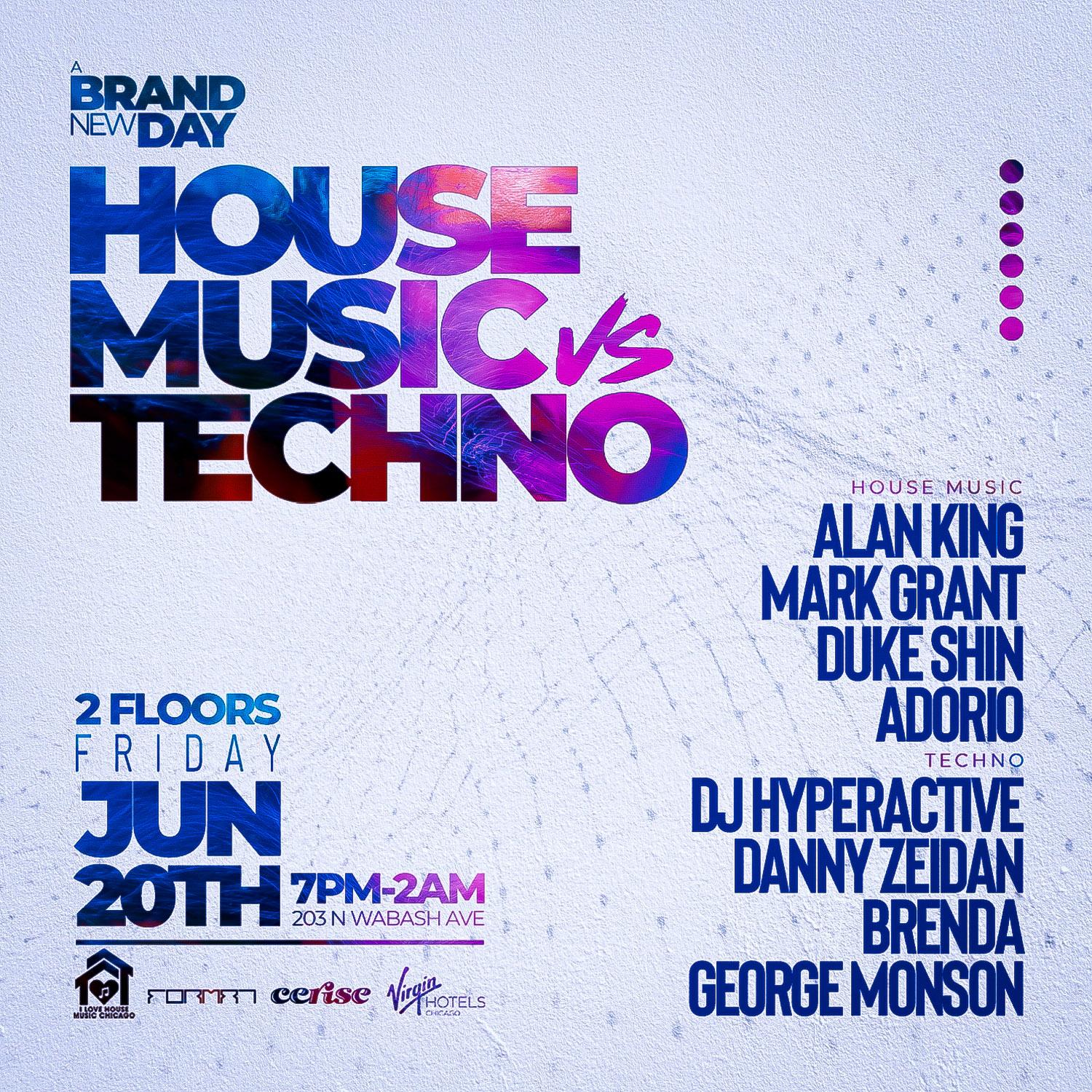 House Music Vs Techno. 2 Floors Of Music At Virgin Hotels
