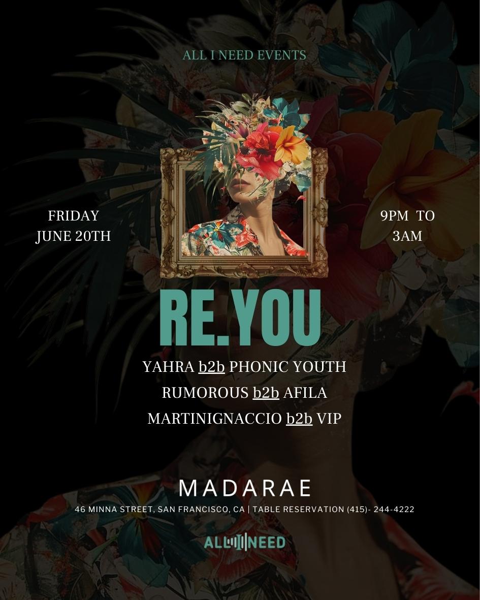 Re.You [ Organic- Indie - Afro] At Madarae