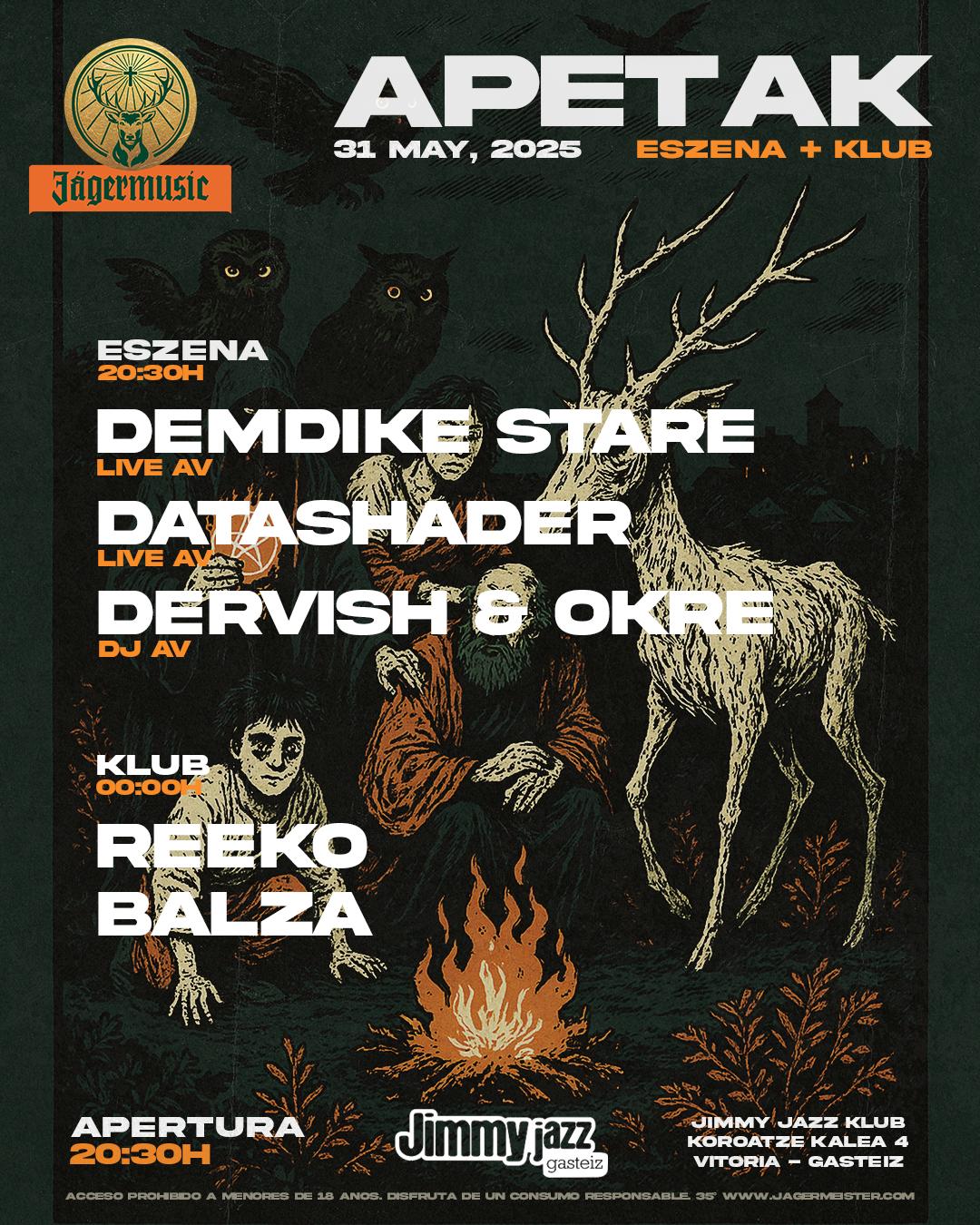 Apetak - Demdike Stare, Datashader, Reeko, Balza, Dervish + Okre