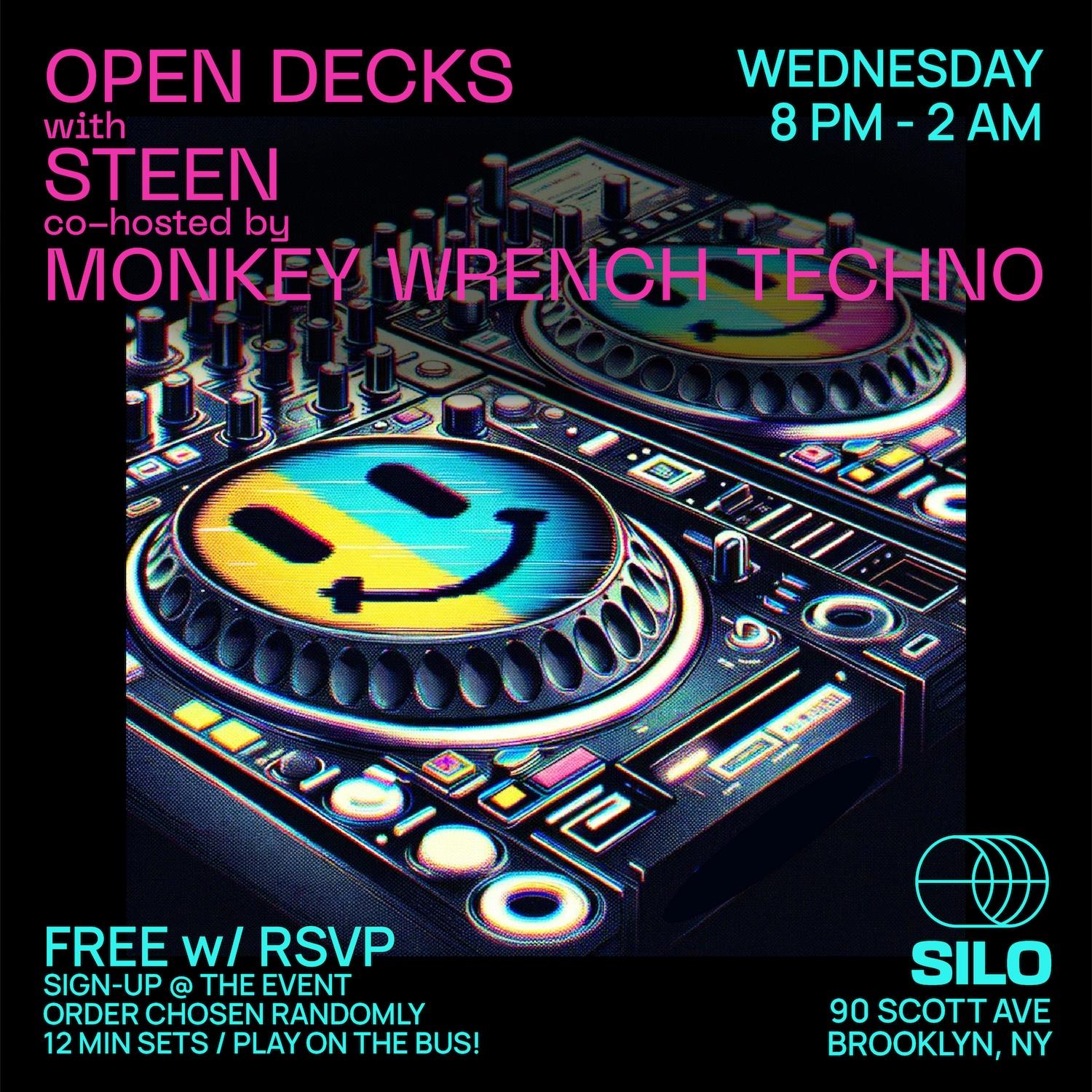 Open Decks With Steen And Monkey Wrench Techno