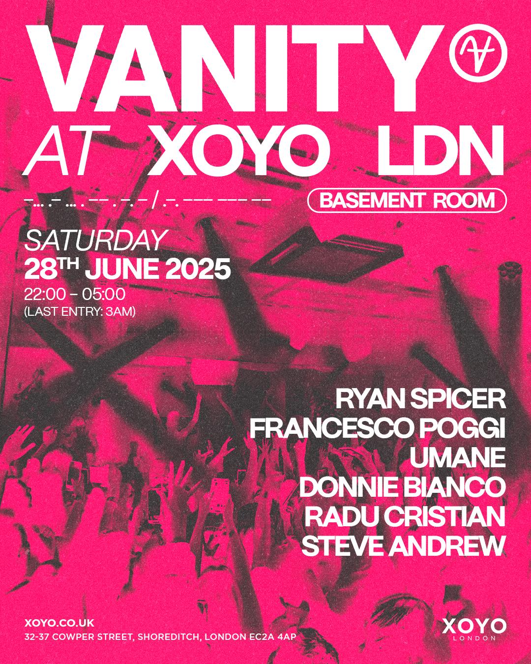 Vanity Feat. Ryan Spicer (Ministry Of Sound), Francesco Poggi
