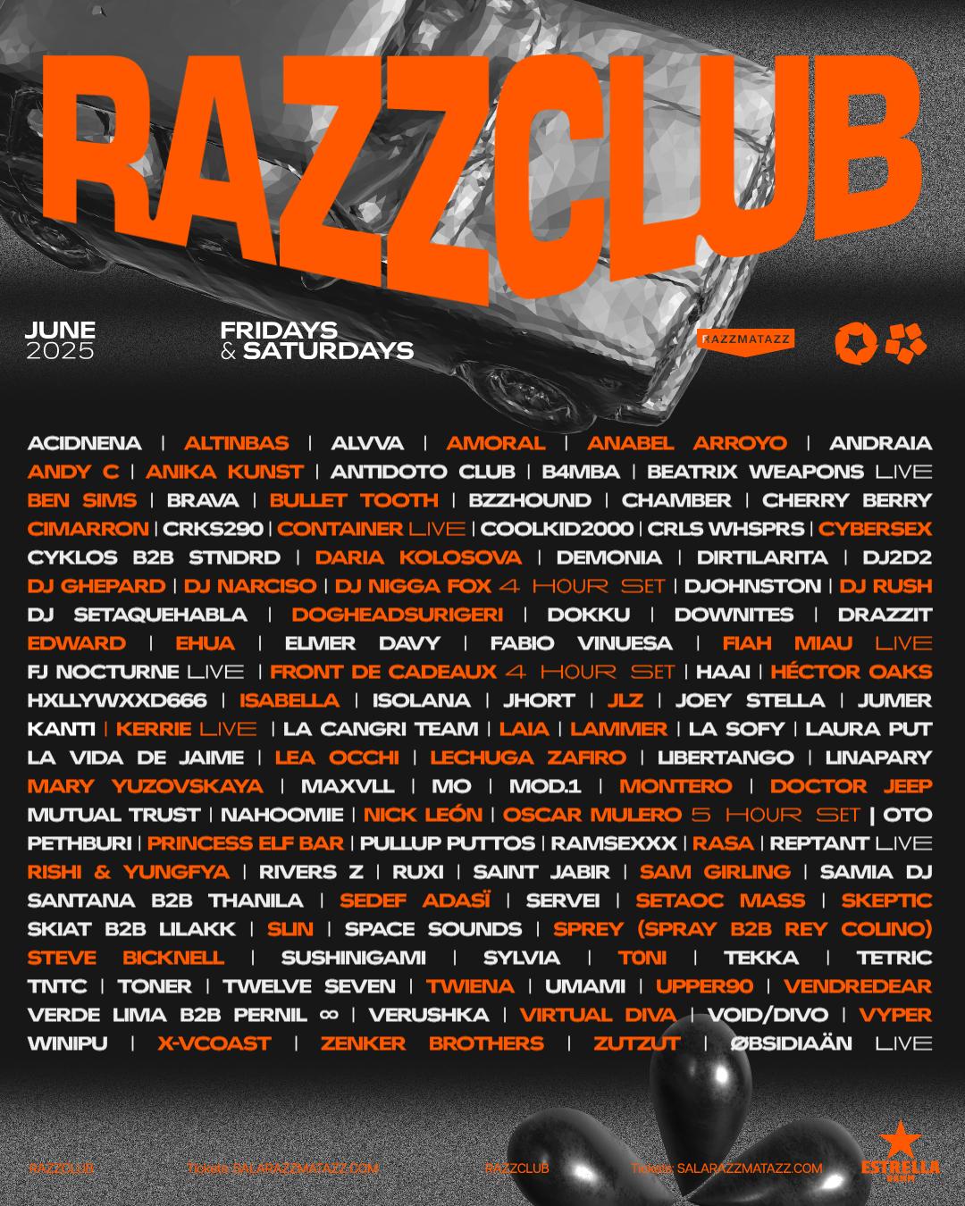 Razzclub: Haai, Setaoc Mass, Lea Occhi, T0Ni, Beatrix Weapons