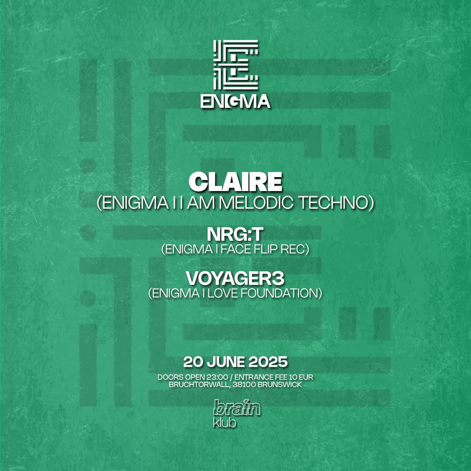 Enigma With Claire, Nrg:T & Voyager 3