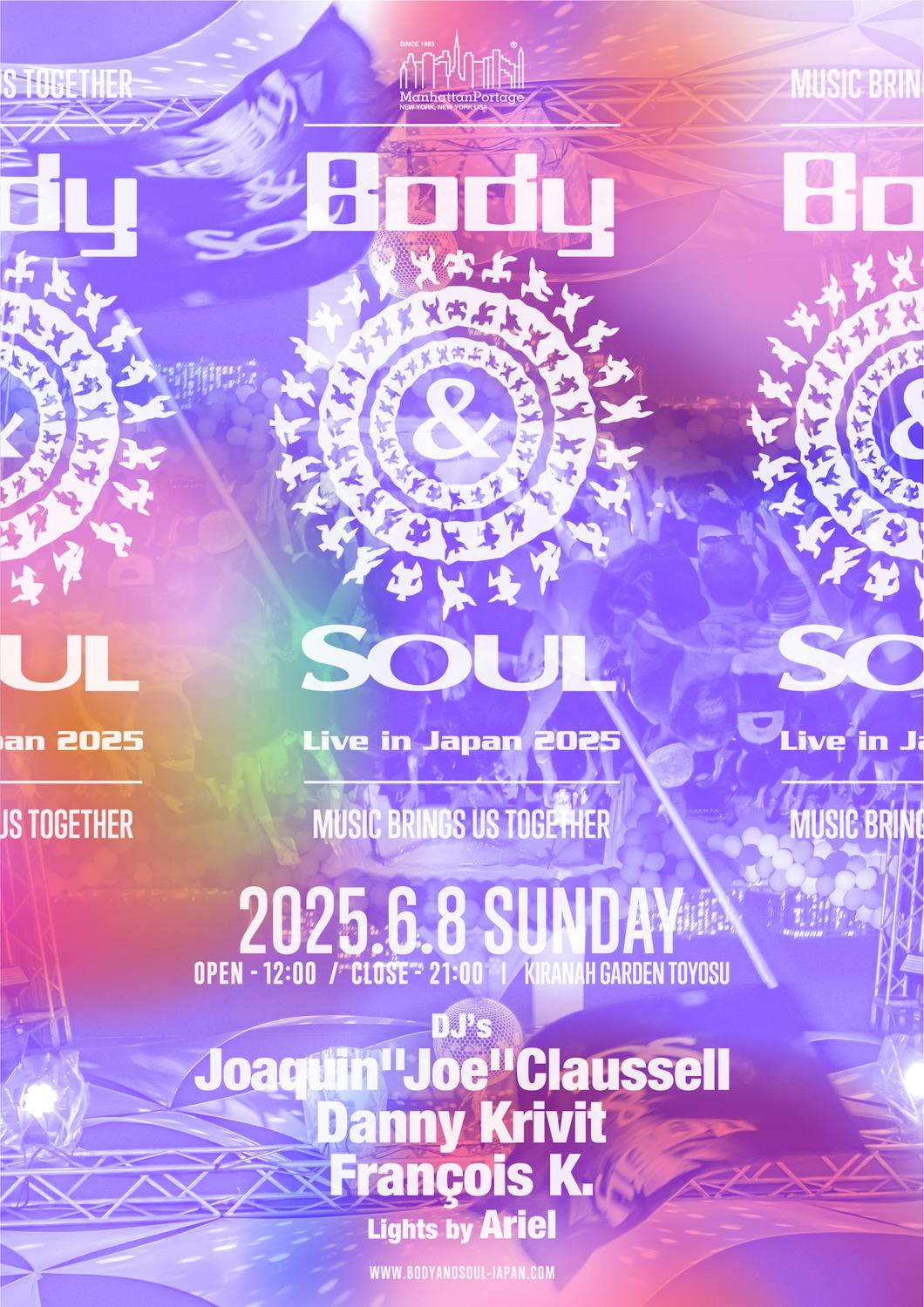 Manhattan Portage Presents Body&Soul Live In Japan 2025