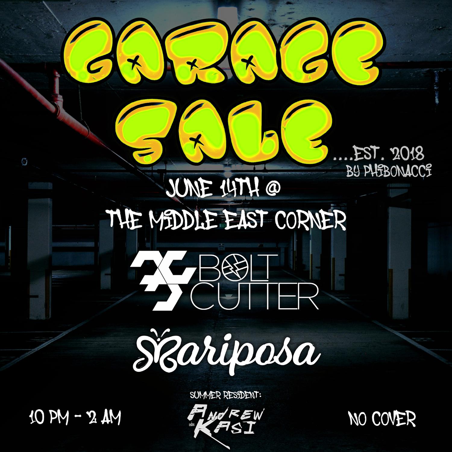 Garage Sale W/Boltcutter, Mariposa & Andrew Kasi