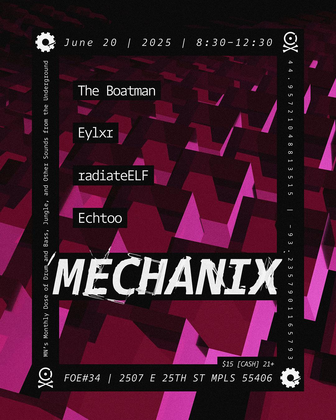 Mechanix: The Boatman, Eylxr, Radiateelf, Echtoo