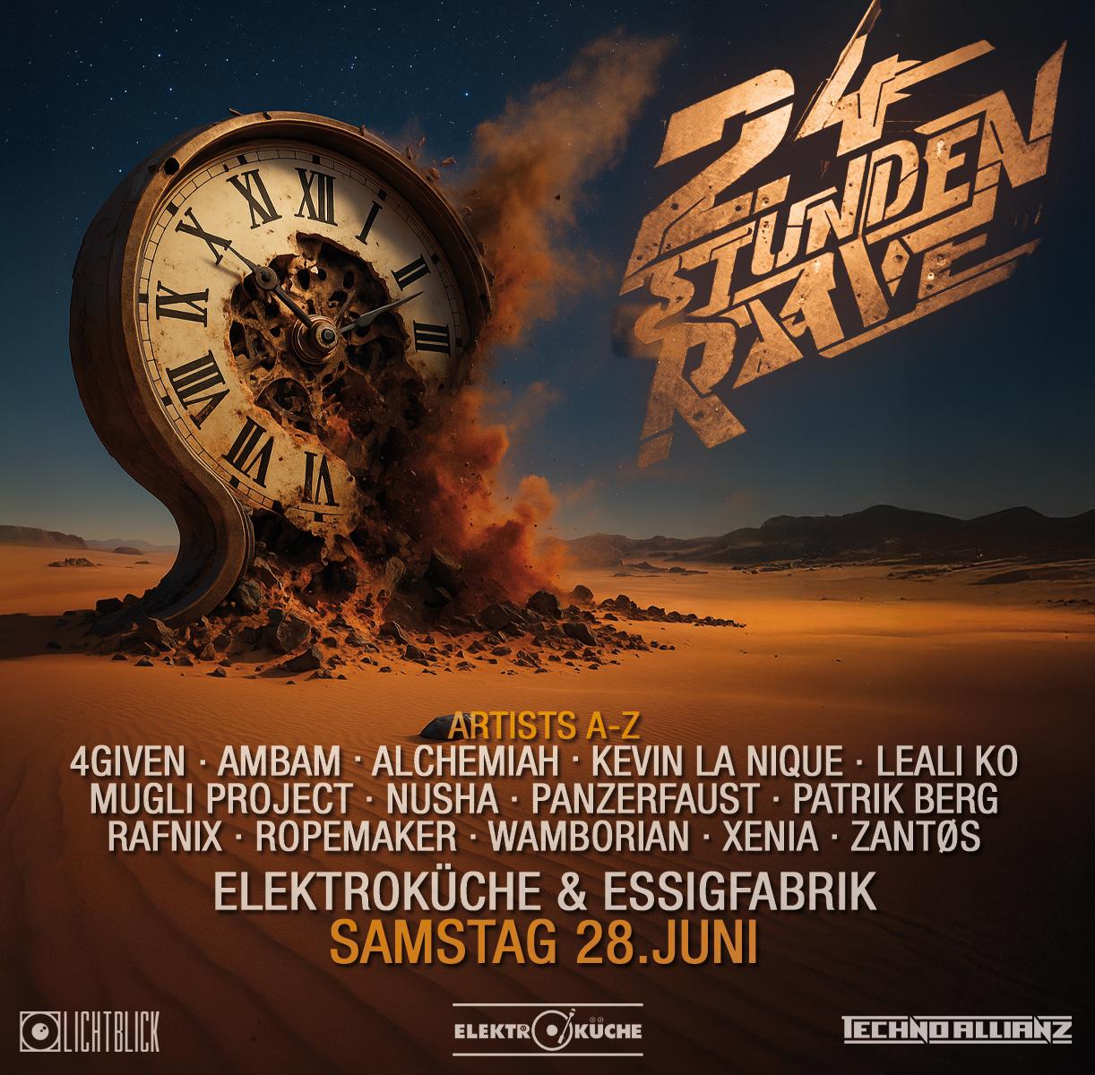 24 Stunden Rave Xl At Essigfabrik & Elektroküche + Open Air With Nusha, Xenia, Ambam Uvw