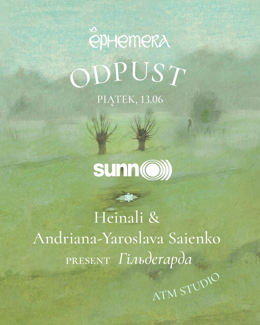 Ephemera Festival 2025: Sunn O))) / Heinali & Andriana-Yaroslava Saienko
