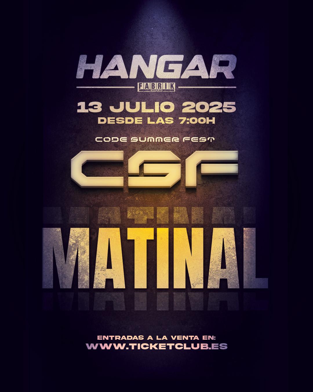 Matinal (After Party) Code Summer Festival En Fabrik