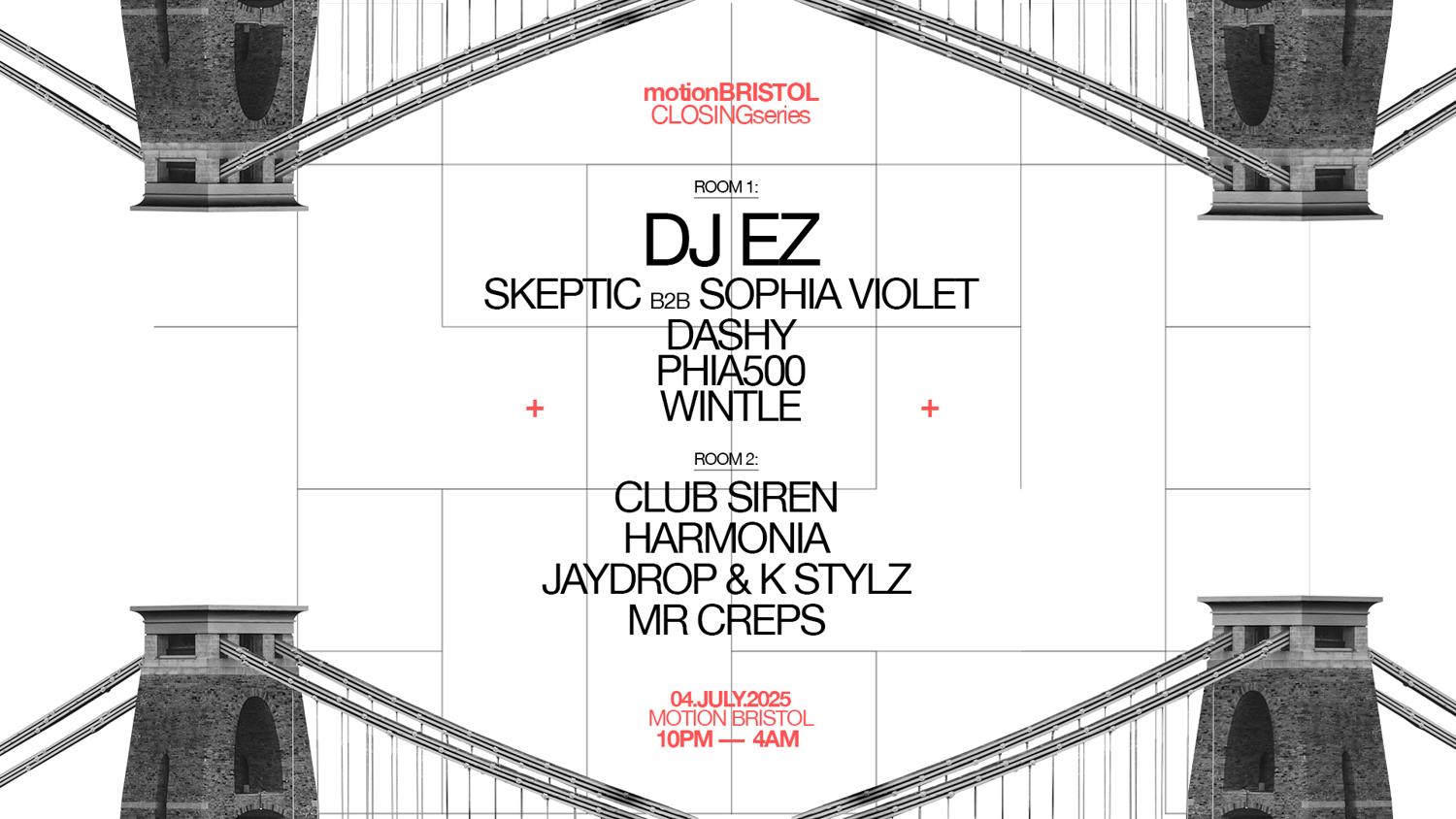 Motion Closing Series: Dj Ez, Skeptic B2B Sophia Violet