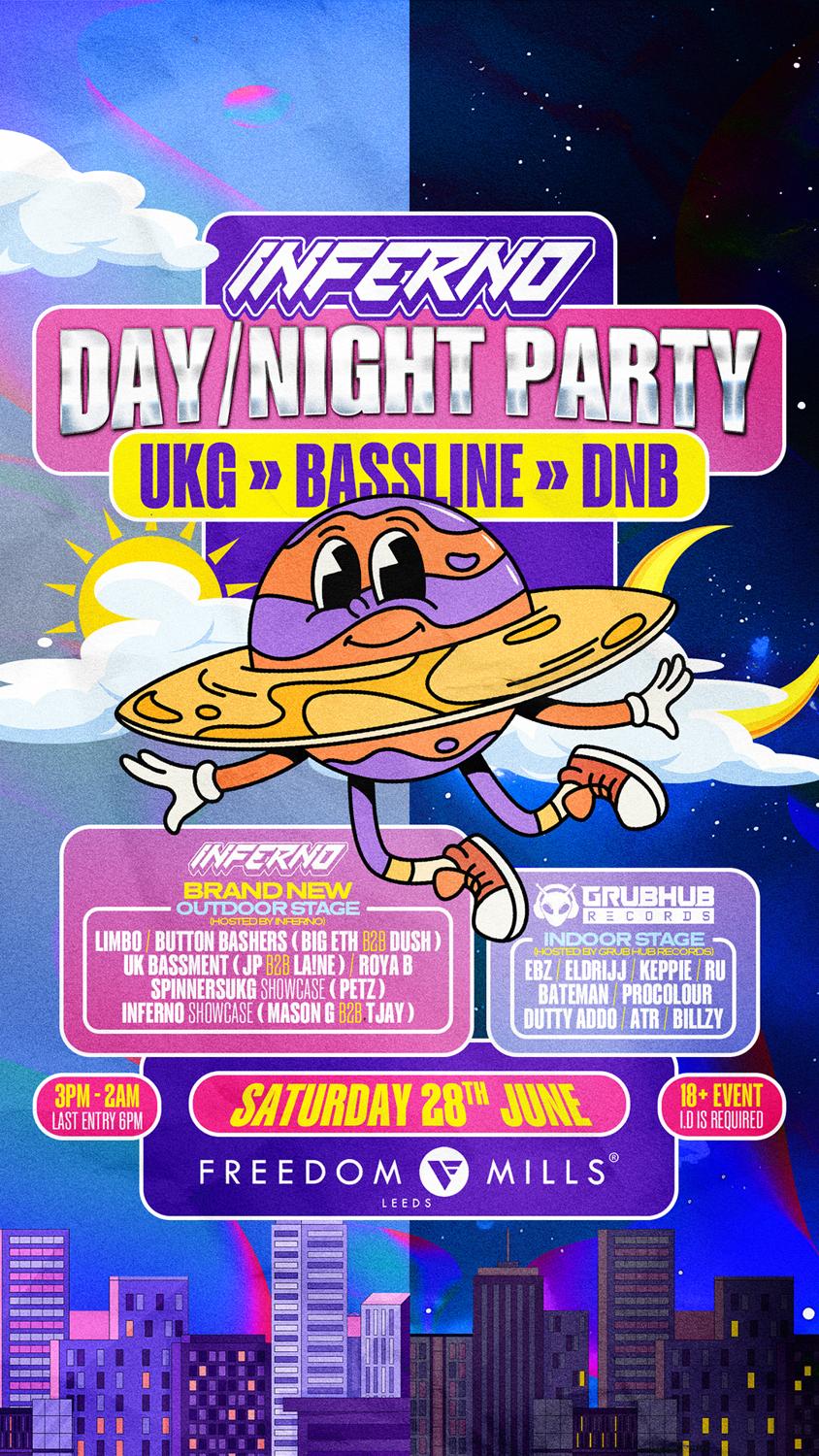 Inferno - Ukg / Bassline / Dnb Day + Night Party