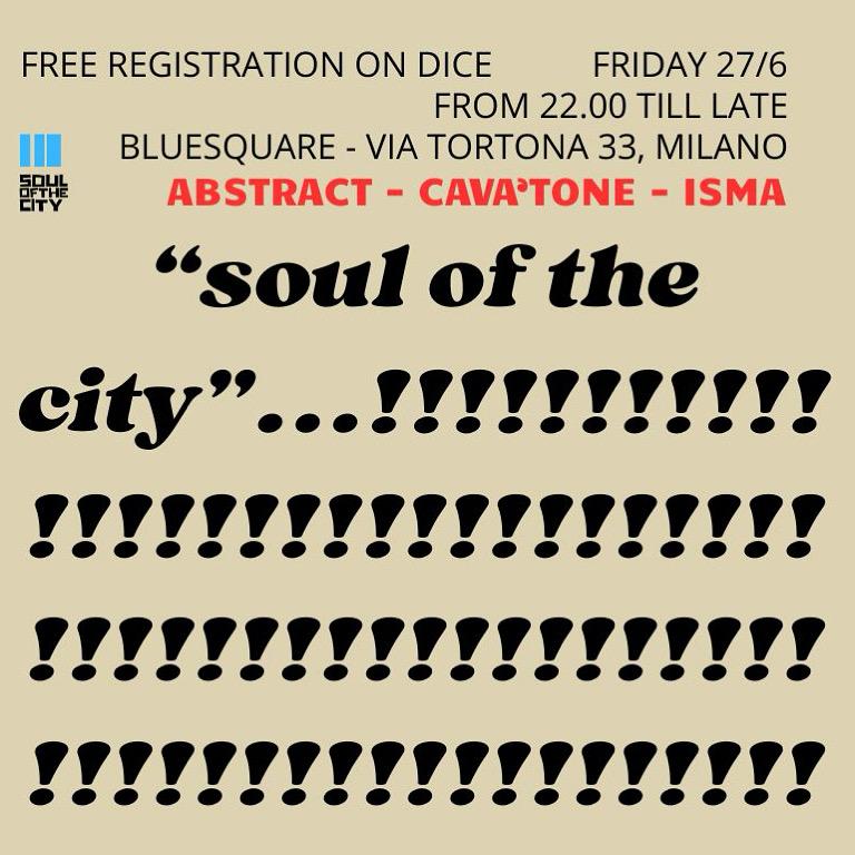 Sotc X Bluesquare: Abstract, Cava'Tone, Isma *Free Entry*