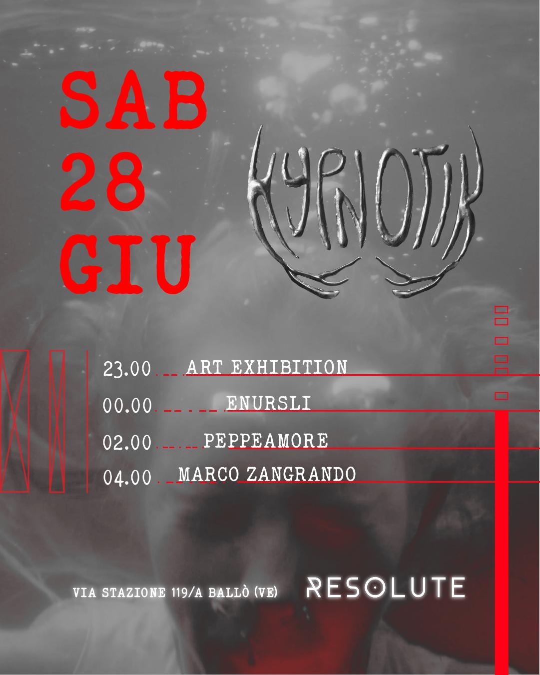 Hypnotik - Closing Event W/Enursli, Peppe Amore, Marco Zangrando