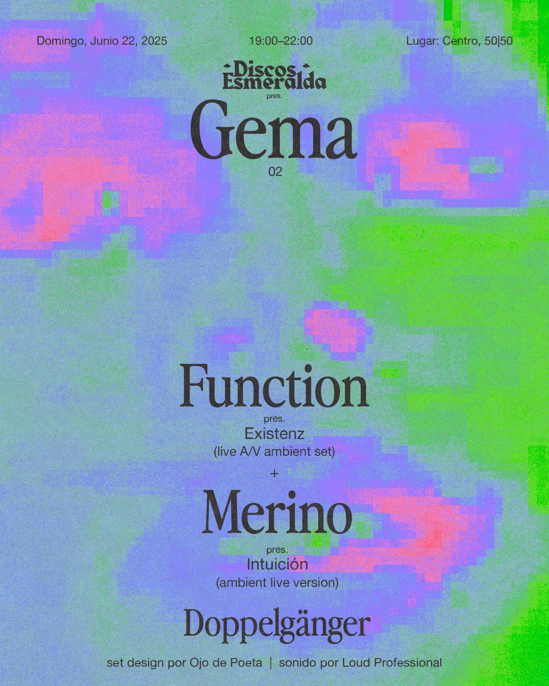 Discos Esmeralda Pres. Function & Merino