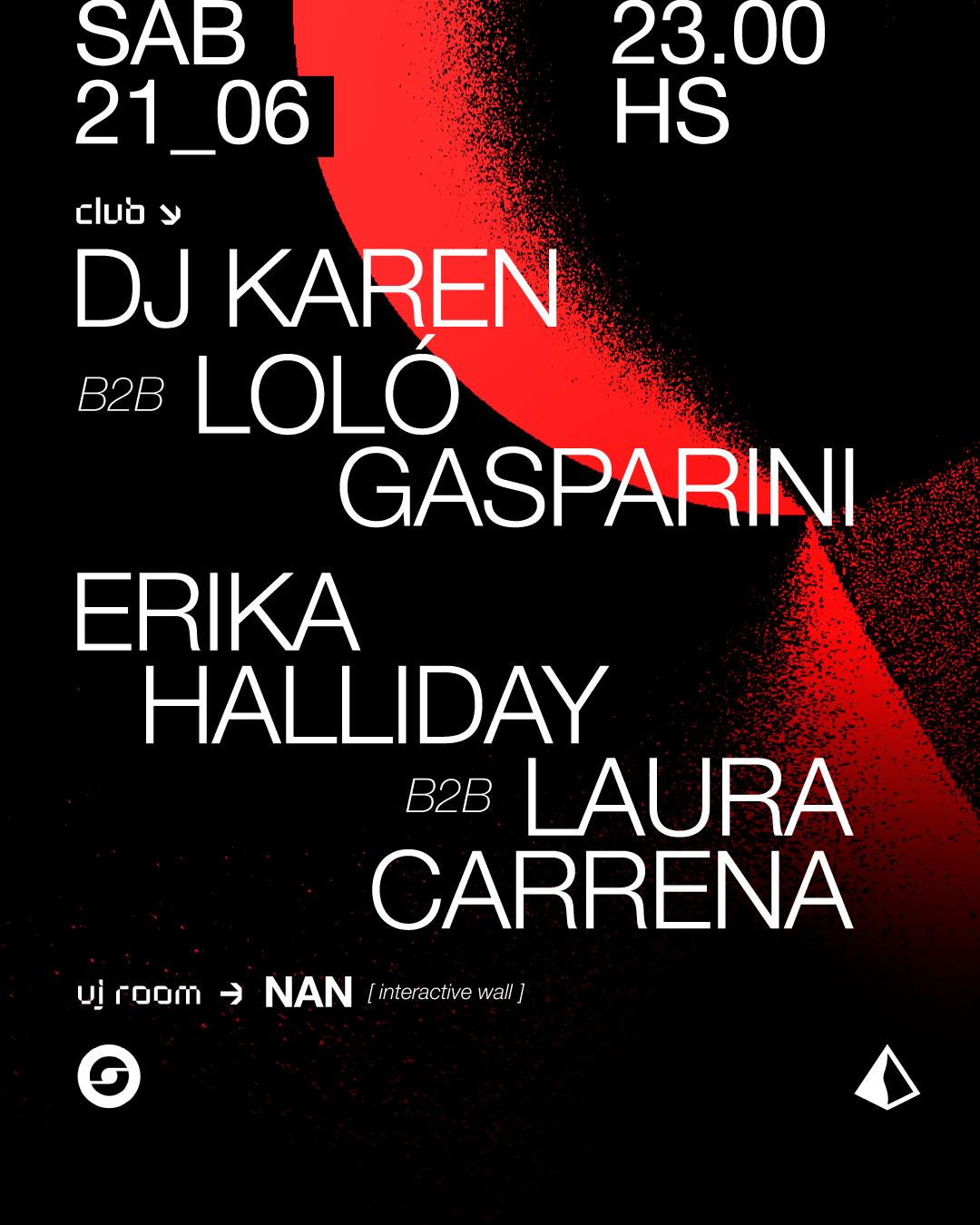 Dune Park Pres. Erika Halliday, Laura Carrena, Dj Karen & Loló Gasparini