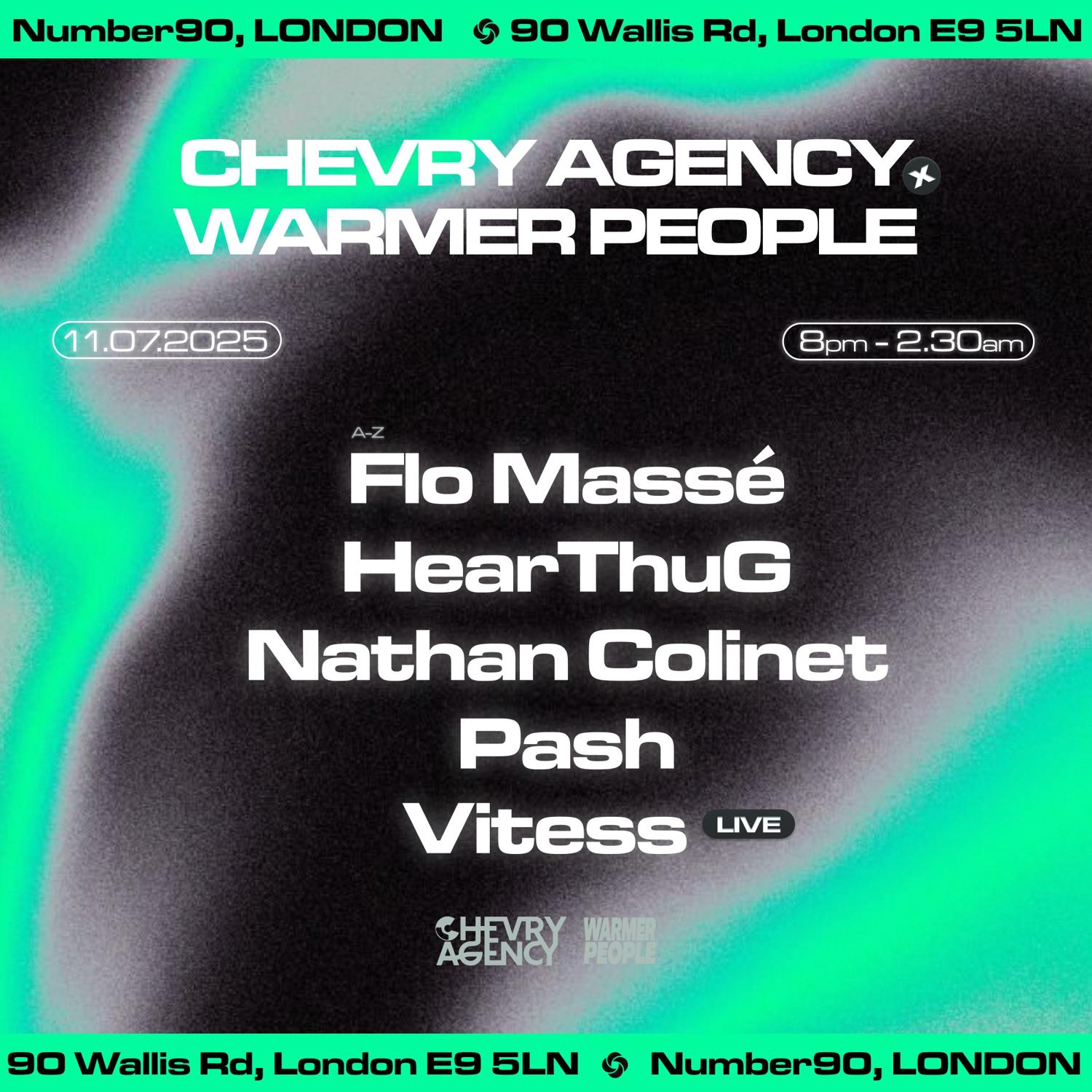 Warmer People X Chevry Agency: Vitess (Live), Flo Massé, Hearthug, Nathan Colinet, Pash