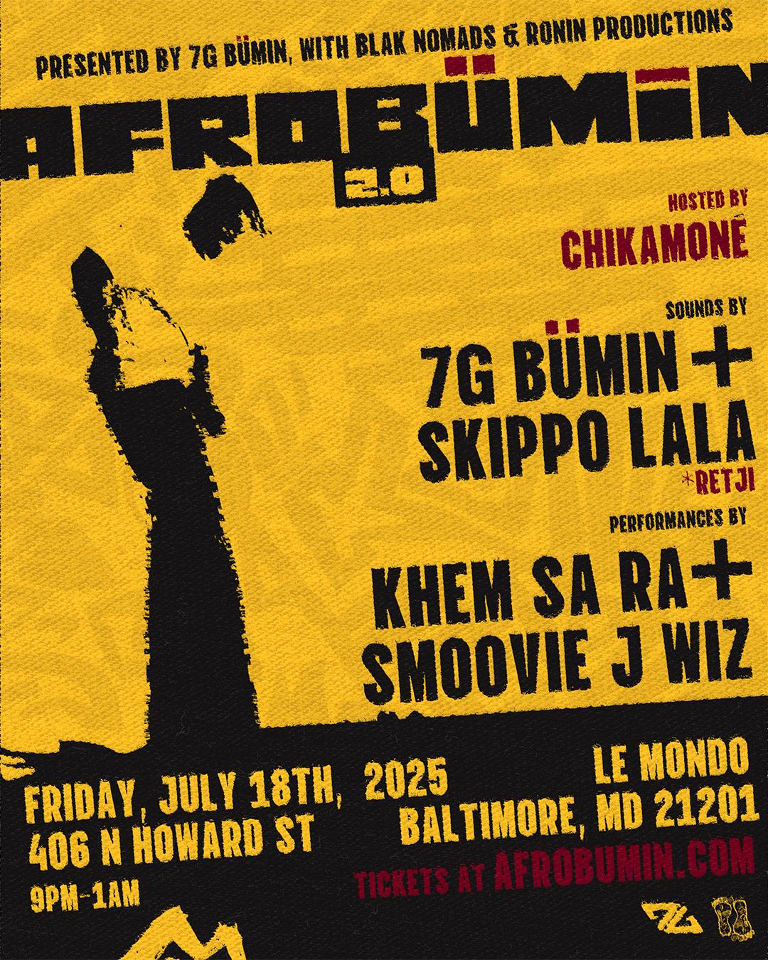Afrobümin 2.0 Feat. 7G Bümin, Dj Skippo Lala, + Special Guests
