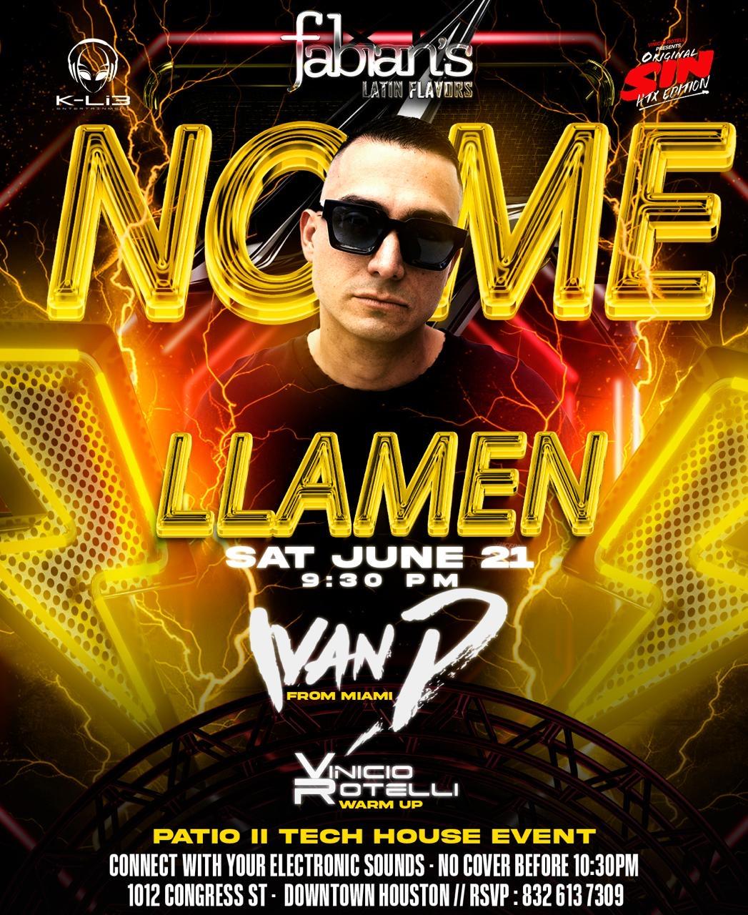 Fabian'S Latin Flavors & Original Sin Htx Presents: Ivan D