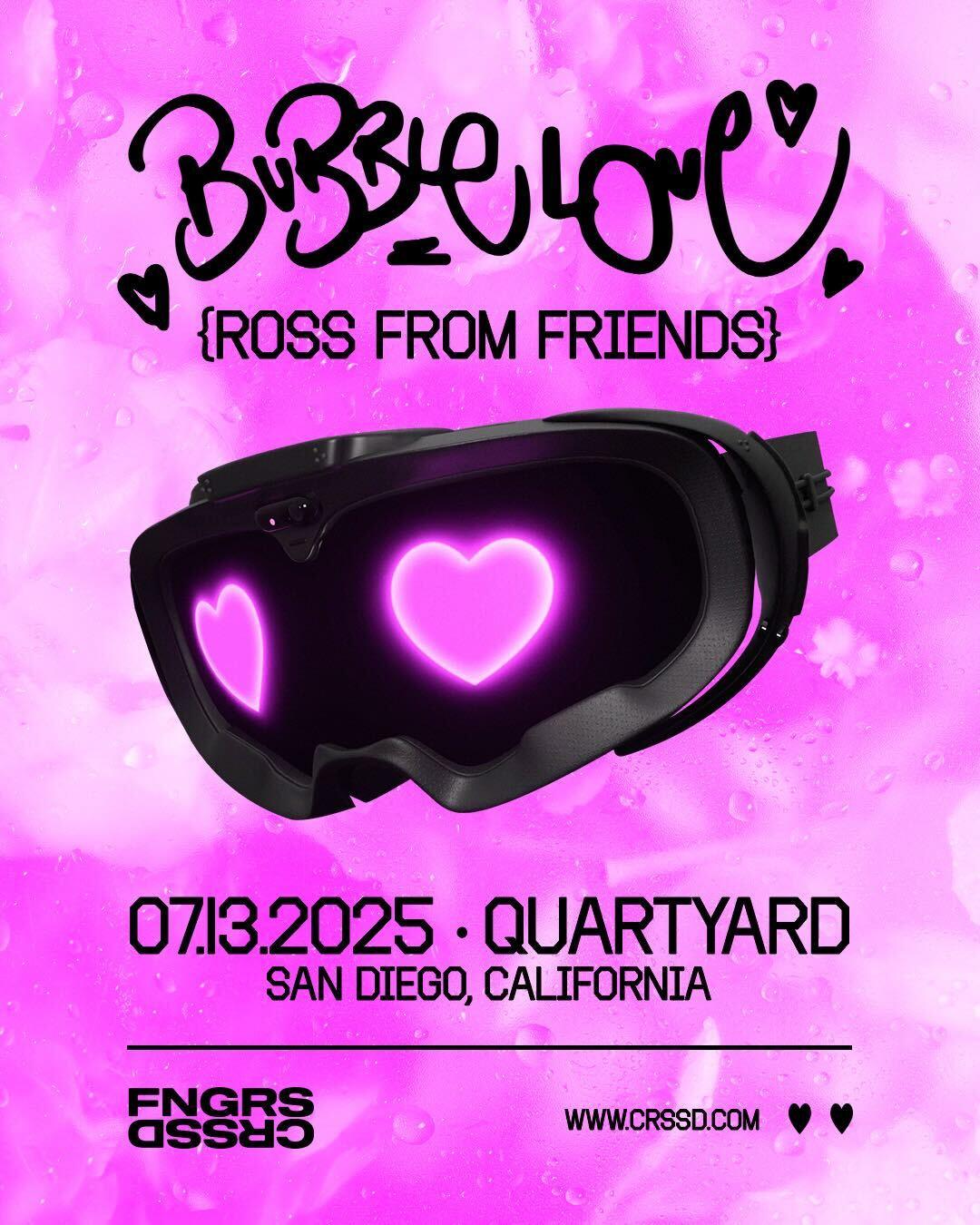 Fngrs Crssd X Ross From Friends Present Bubble Love