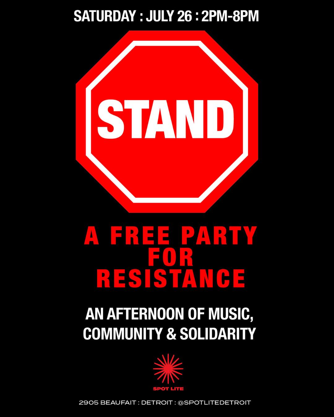 Stand - A Free Party For Resistance