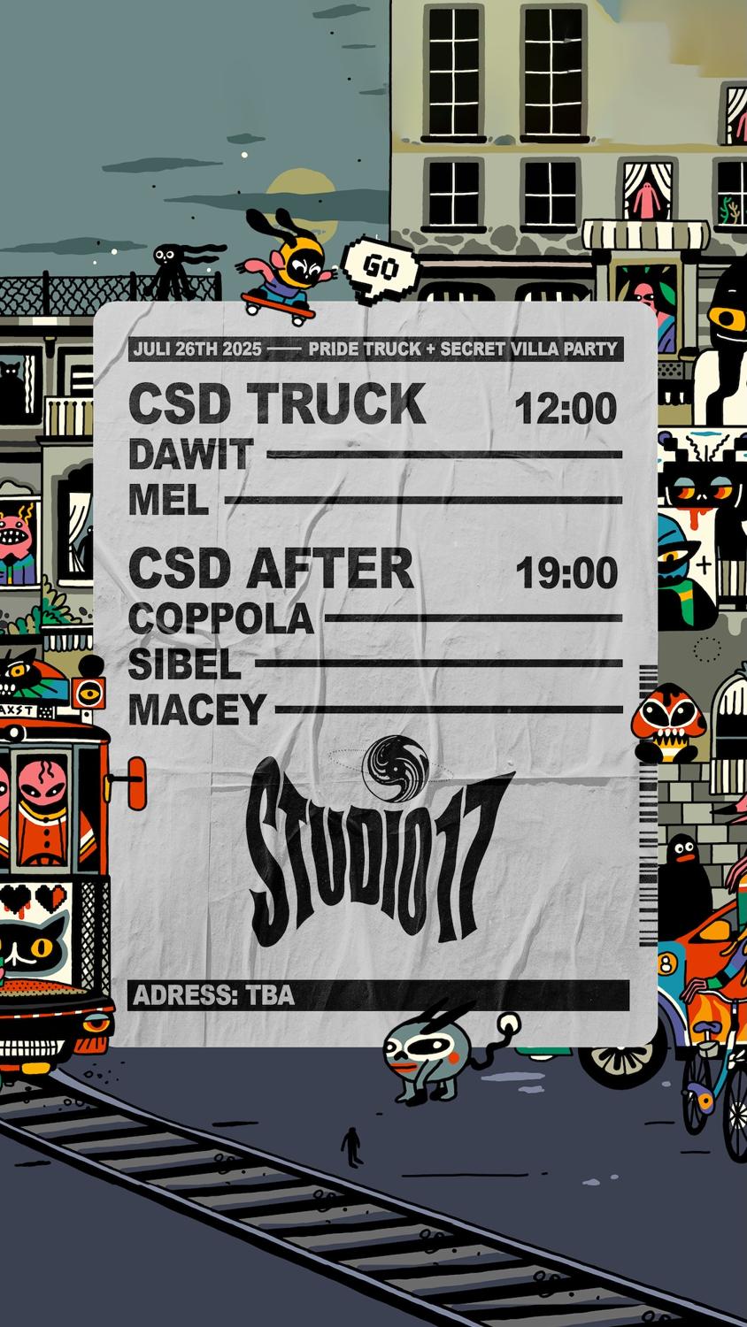 Csd Pride Truck + Secret Villa Party (Afterparty)