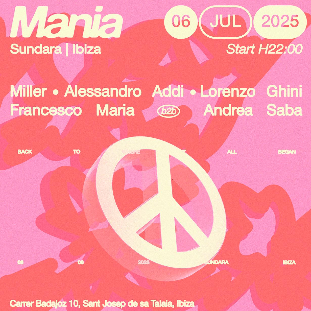 Mania - The Ibiza Debut With Miller