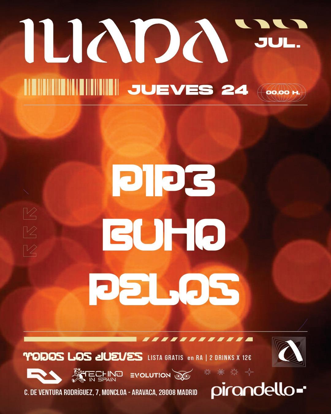 Iliada Club + P1P3 + Buho + Pelos