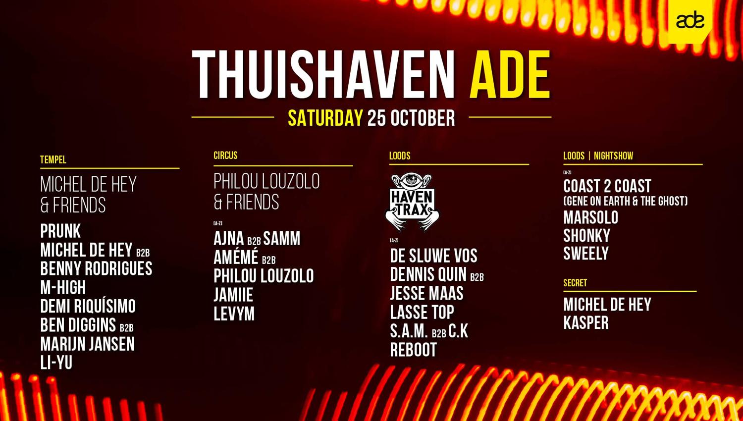 25 Oct - Thuishaven Ade Saturday Day & Night