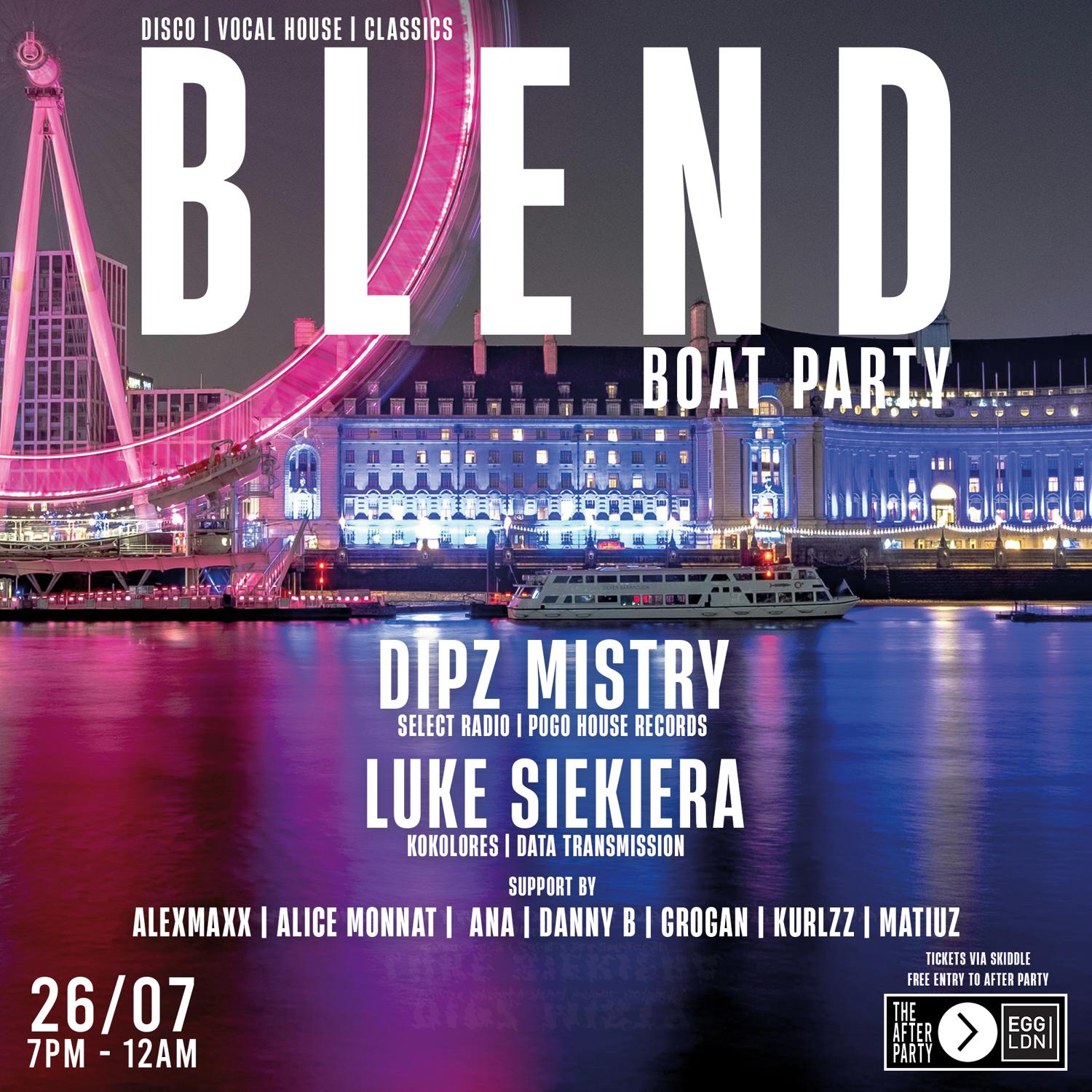 Blend Boat Party With Egg London Follow On