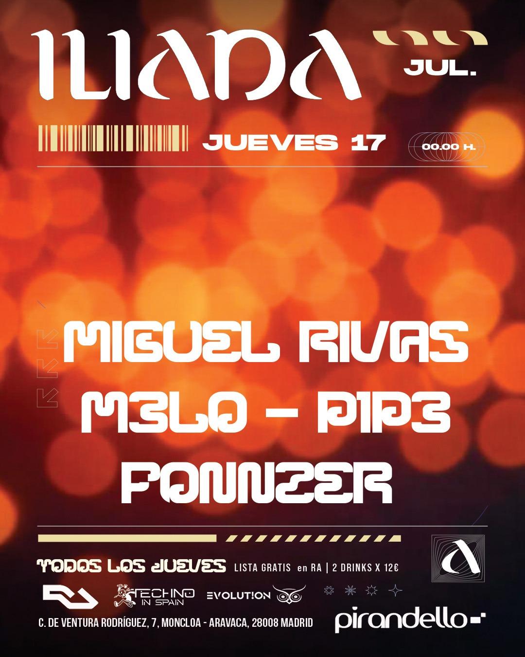 Iliada Club + Miguel Rivas + M3Lo + P1P3 + Fonnzer