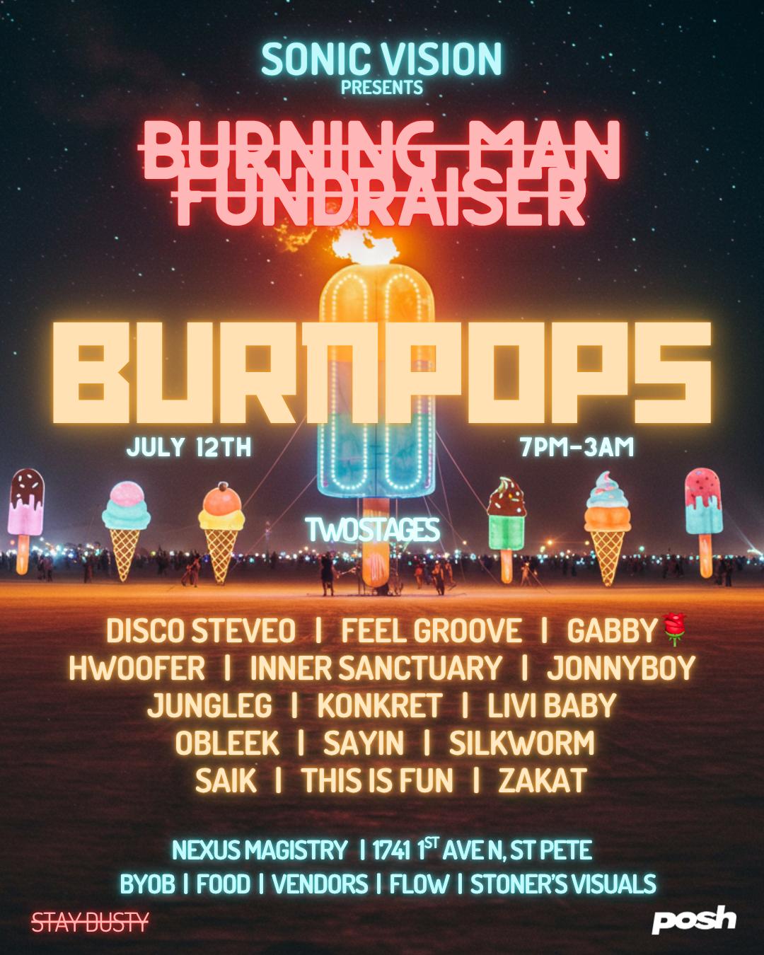 Burnpops Fundraiser By Sonic Vision