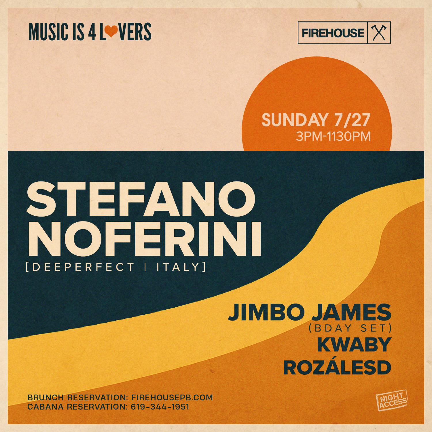 Music Is 4 Lovers Ft Stefano Noferini At Fïrehouse - Rsvp For Guest List