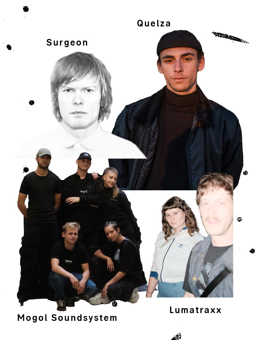 Clubnight - Quelza, Surgeon, Mogol Soundsystem, Lumatraxx