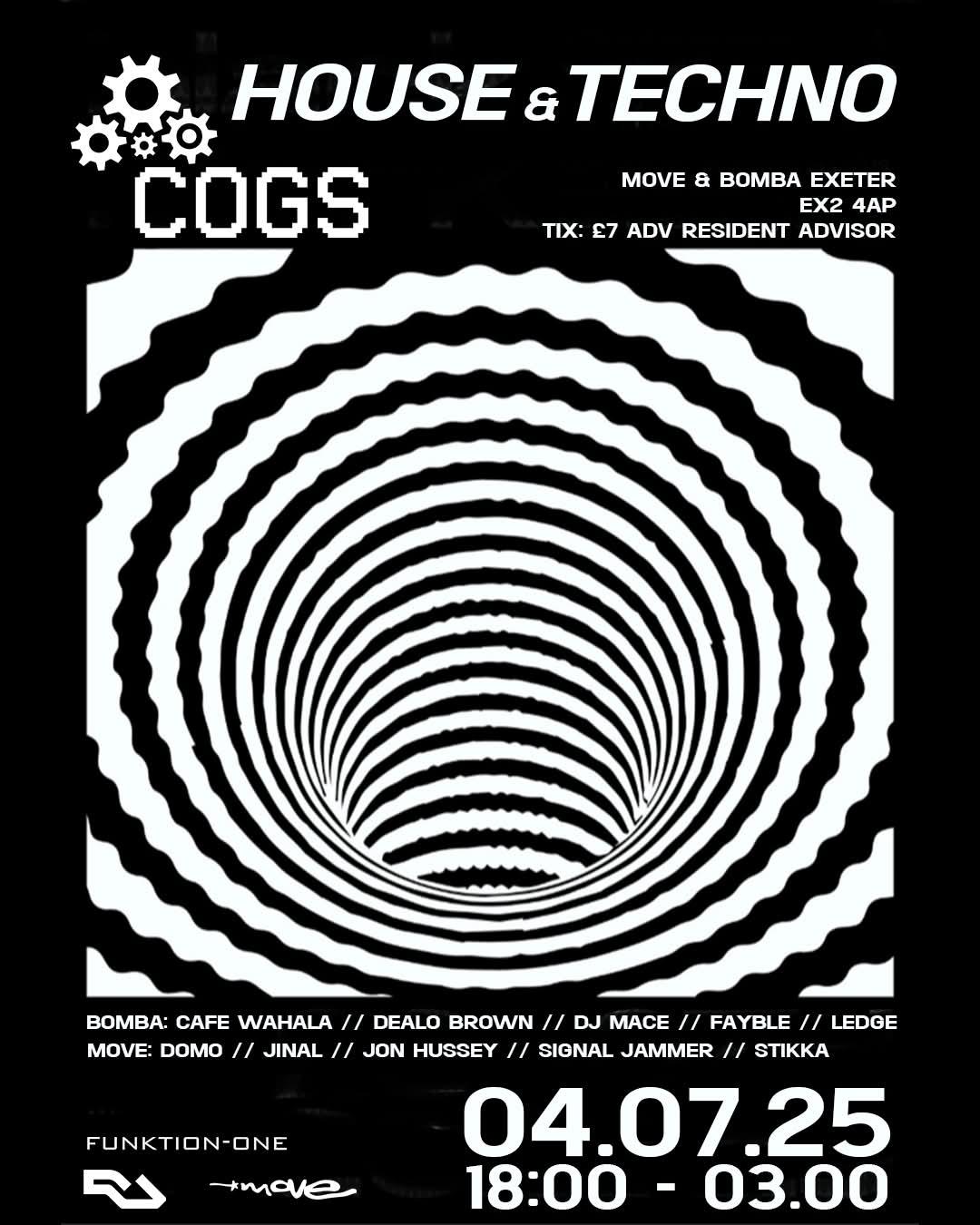 Cogs House And Techno Jam Til 3Am