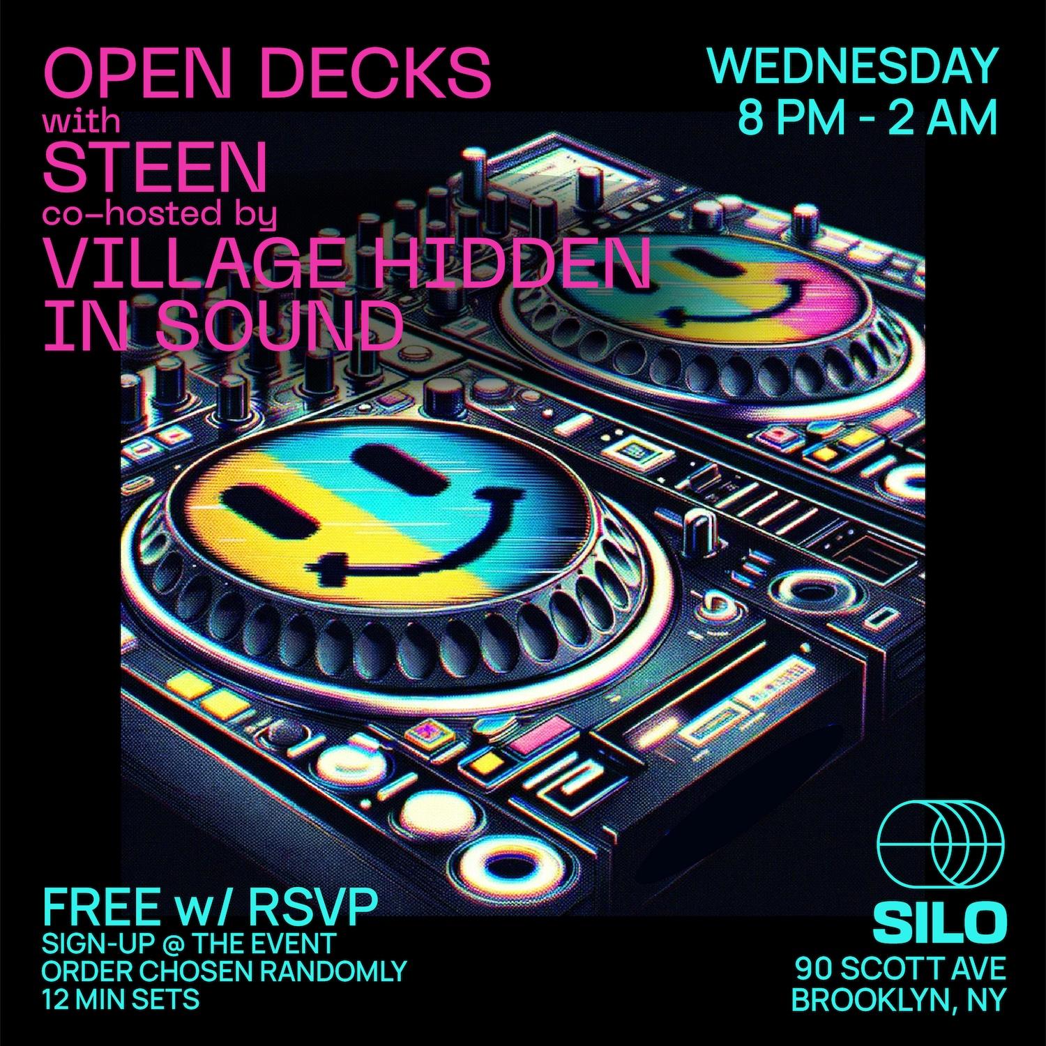 Open Decks With Steen And Village Hidden In Sound