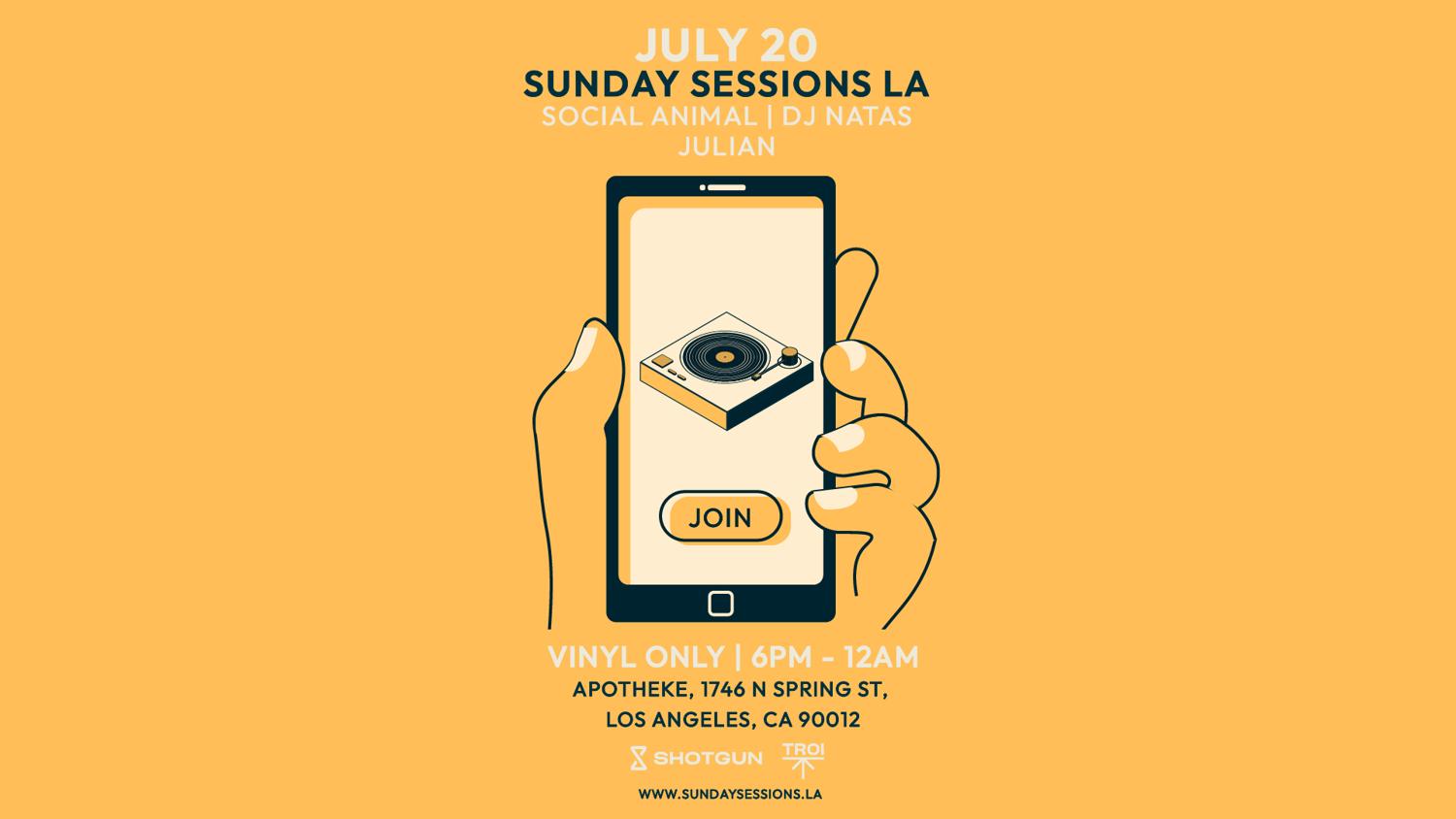 Sunday Sessions La (Vinyl Only) [Tickets Avail At The Door] Open-Air