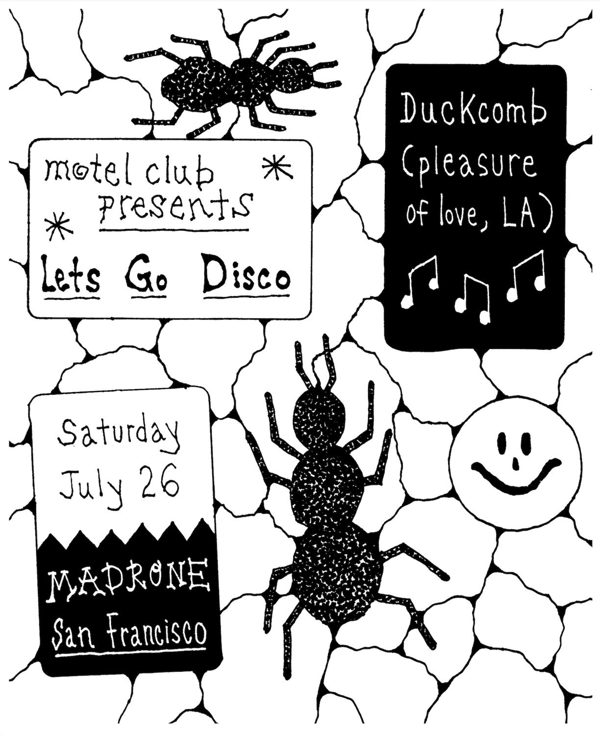 Motel Club Presents Let'S Go Disco W Duckcomb (La, Pleasure Of Love)