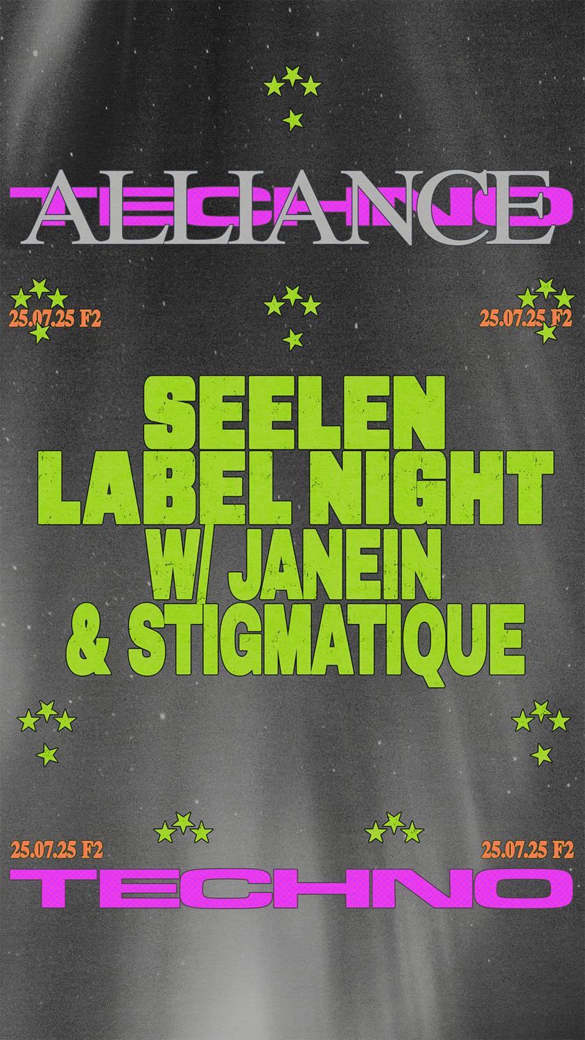 Techno Alliance: Seelen Label Night With Janein & Stigmatique