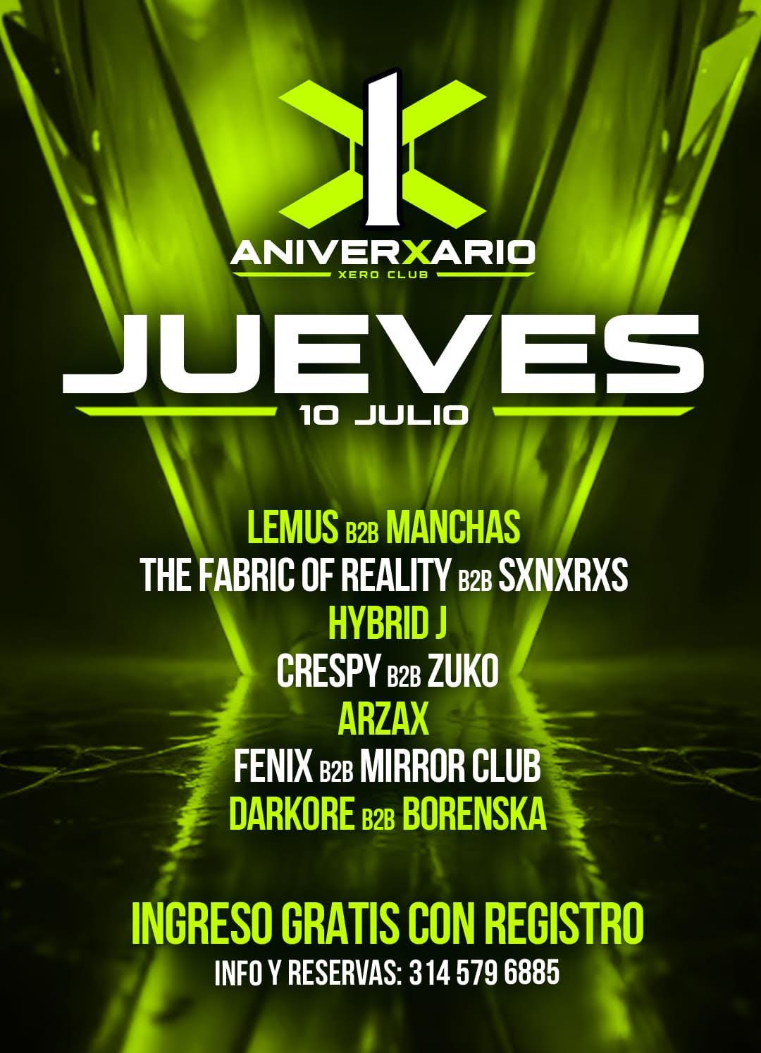 Aniversario Jueves Xero