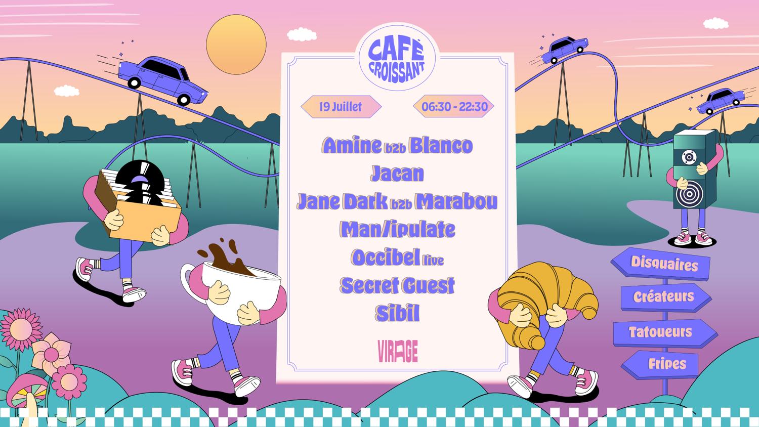 Café Croissant : Sibil, Manipulate & More ± Open Air @Virage