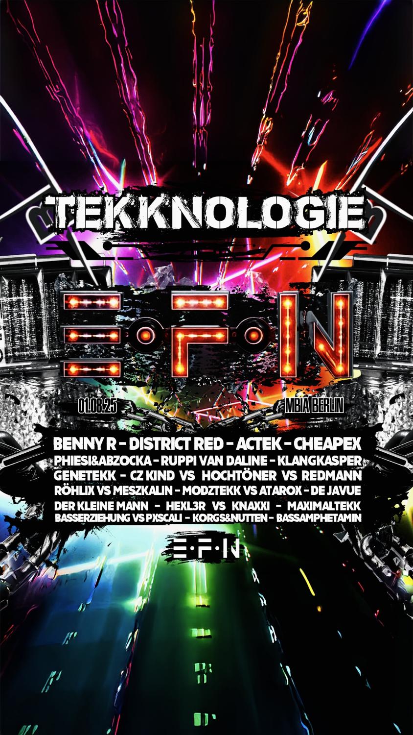 Tekknologie With Benny R / District Red / Actek / Cheapex / Phiesi & Abzocka / Ruppi Van Daline