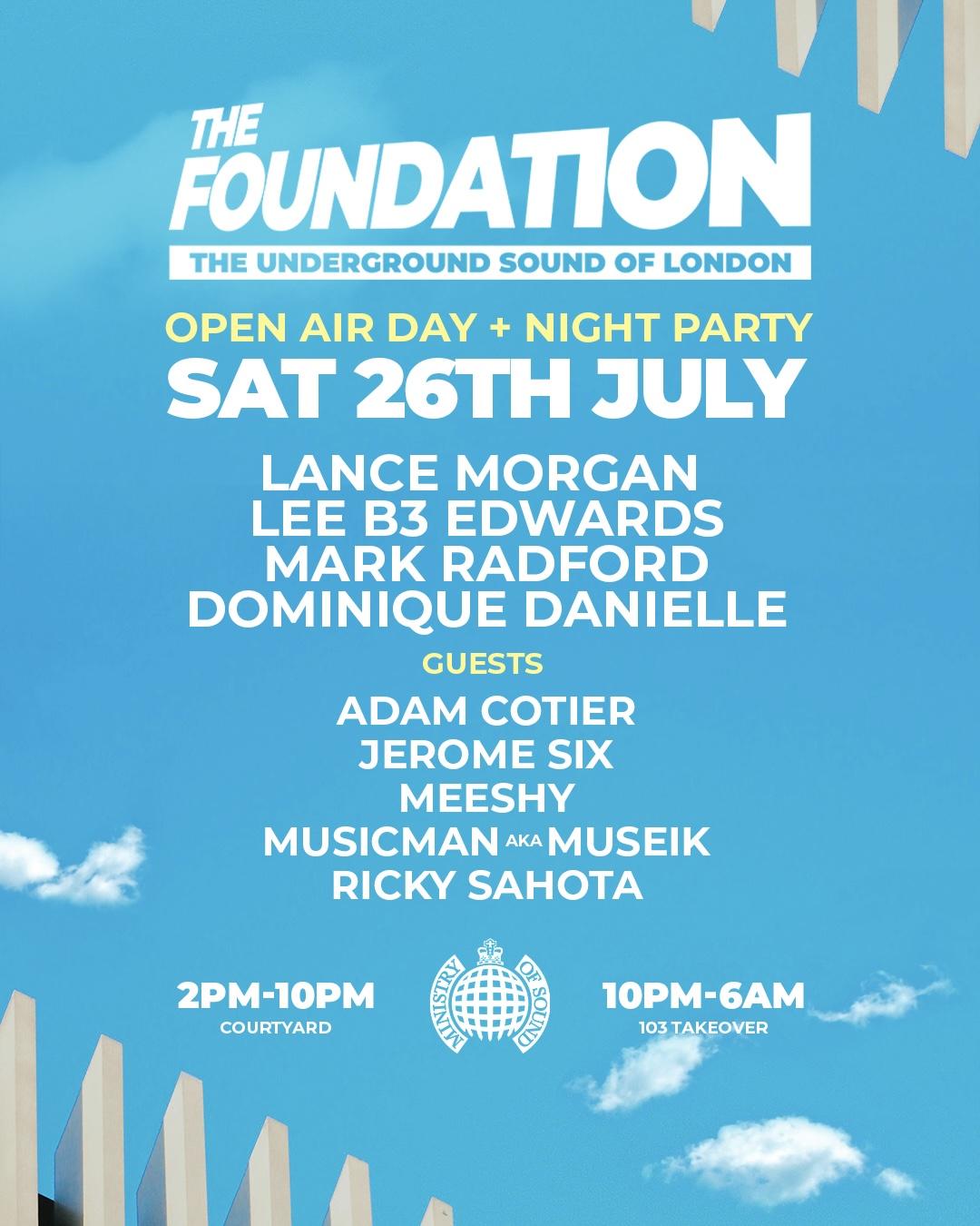 The Foundation - Open Air Courtyard Day & Night Party