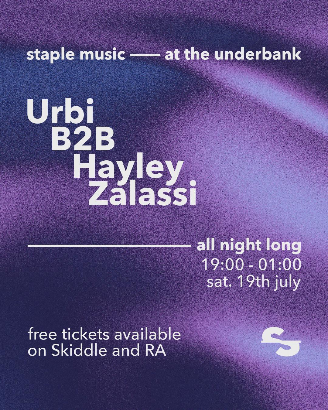 Staple Music - Urbi B2B Hayley Zalassi