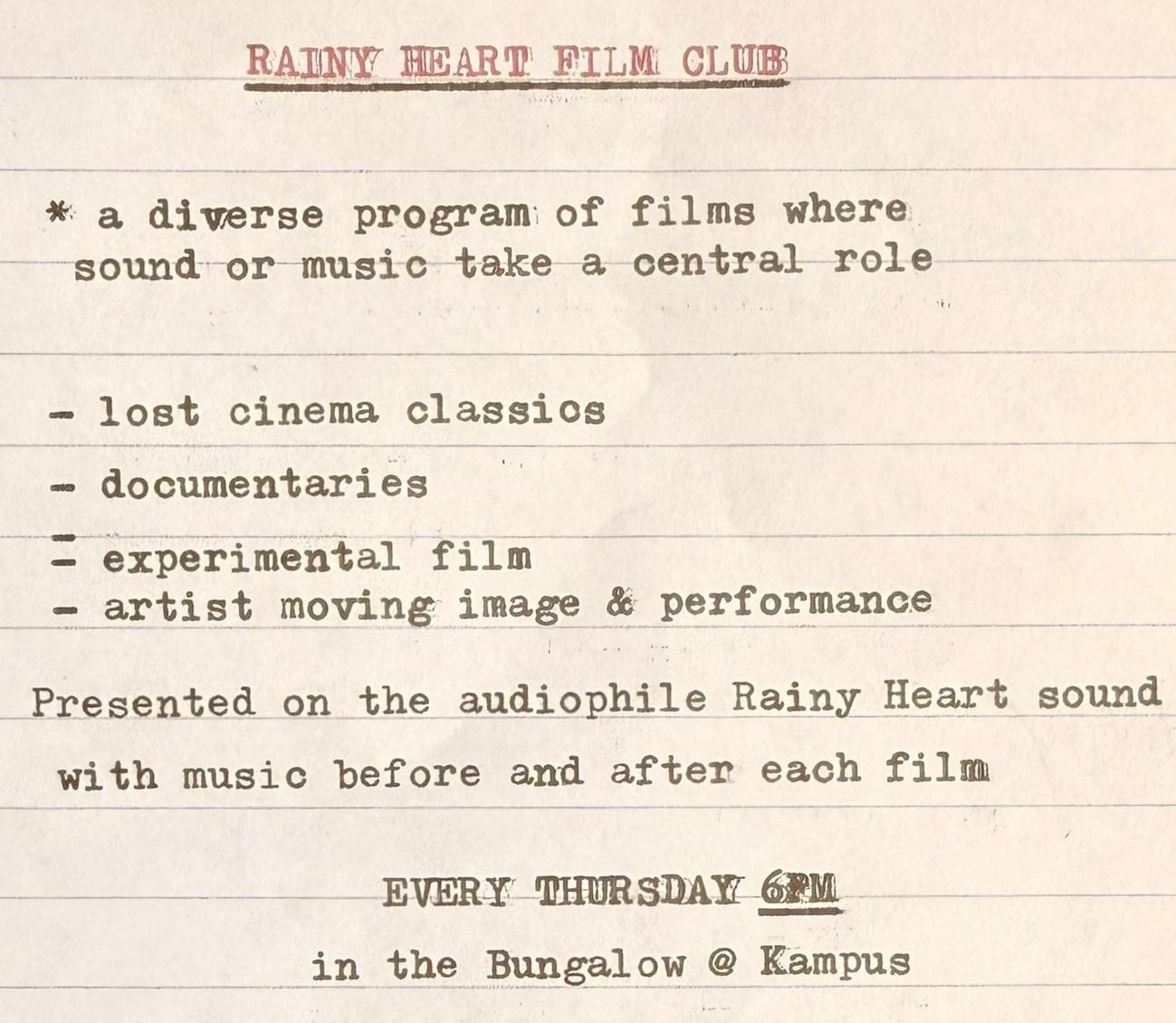 Rainy Heart Film Club